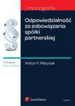 Odpowiedzialność za zobowiązania spółki partnerskiej w sklepie internetowym Booknet.net.pl