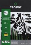 Blok techniczny A4 Canson czarny 10 kartek Zebra w sklepie internetowym Booknet.net.pl