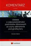 Ustawa o odpowiedzialności podmiotów zbiorowych za czyny zabronione pod groźbą kary w sklepie internetowym Booknet.net.pl