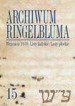 Archiwum Ringelbluma. Konspiracyjne Archiwum Getta Warszawy, tom 15, Wrzesień 1939. Listy kaliskie. w sklepie internetowym Booknet.net.pl