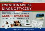 Kwestionariusz diagnostyczny zaburzeń mowy ze szczególnym uwzględnieniem afazji i dysartrii dla młodzieży i dorosłych w sklepie internetowym Booknet.net.pl