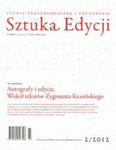 Sztuka Edycji 2(3)/2012 Autografy i edycje. Wokół tekstów Zygmunta Krasińskiego w sklepie internetowym Booknet.net.pl