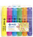 Zakreślacze Zenith Rainbow - zestaw 6 sztuk w sklepie internetowym Booknet.net.pl