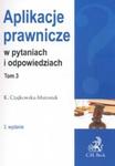 Aplikacje prawnicze w pytaniach i odpowiedziach 3 w sklepie internetowym Booknet.net.pl