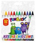 Kredki świecowe Fun&Joy 12 kolorów w sklepie internetowym Booknet.net.pl