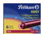 Naboje krótkie Pelikan 4001 TP/6 różówe 6 sztuk w sklepie internetowym Booknet.net.pl