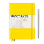 Kalendarz Leuchtturm1917 tygodniowy 2016 z notatnikiem Medium cytrynowy w sklepie internetowym Booknet.net.pl