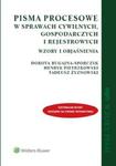 Pisma procesowe w sprawach cywilnych gospodarczych i rejestrowych Wzory i objaśnienia w sklepie internetowym Booknet.net.pl