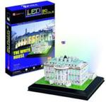 Puzzle 3D LED Biały Dom 56 elementów w sklepie internetowym Booknet.net.pl
