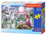 Puzzle Princess and her Unicorns 120 w sklepie internetowym Booknet.net.pl