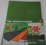 F42 - Filc w arkuszach 20cm x 30cm. Kolor zielony 5 sztuk w sklepie internetowym Booknet.net.pl