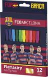 Flamastry 12 kolorów FC Barcelona w sklepie internetowym Booknet.net.pl