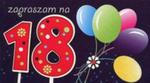 Zaproszenia urodzinowe 18-tka Balony 5 sztuk w sklepie internetowym Booknet.net.pl