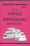 Biblioteczka Opracowań Nowele Opowiadania Bolesława Prusa w sklepie internetowym Booknet.net.pl