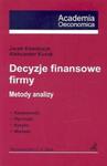 Decyzje finansowe firmy. Metody analizy w sklepie internetowym Booknet.net.pl