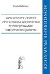 Wpis konstytutywny użytkowania wieczystego w postępowaniu wieczystoksięgowym w sklepie internetowym Booknet.net.pl