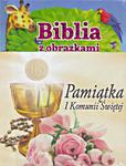 Biblia z obrazkami różowa. Pamiątka I Komunii Św w sklepie internetowym Booknet.net.pl