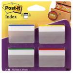 Zakładki indeksujące POST-IT do archiwizacji (686-A1), PP, wygięte, 50,8x38mm, 4x6 kart., mix kolor w sklepie internetowym Booknet.net.pl