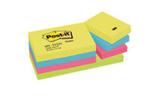 Bloczek samoprzylepny POST-IT (653-TFEN), 38x51mm, 12x100 kart., paleta energetyczna w sklepie internetowym Booknet.net.pl