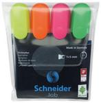 Zestaw zakreślaczy Schneider Job, 1-5 mm, 4 szt., miks kolorów w sklepie internetowym Booknet.net.pl