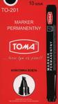 Marker permanentny Toma 201 czarny 10 sztuk w sklepie internetowym Booknet.net.pl