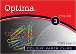 Kolorowe Spinacze OPTIMA 100 sztuk w sklepie internetowym Booknet.net.pl