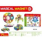 Kolorowe klocki magnetyczne Magical Magnet 71 sztuk w sklepie internetowym Booknet.net.pl