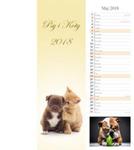 Kalendarz 2018 pasek 15x32 Psy i Koty w sklepie internetowym Booknet.net.pl