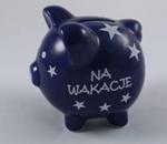 Skarbonka świnka z grafiką gwiazdek - Na wakacje w sklepie internetowym Booknet.net.pl