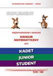 Matematyka z wesołym kangurem Suplement 2017 Kadet Junior Student w sklepie internetowym Booknet.net.pl