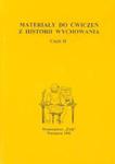 Materiały do ćwiczeń z historii wychowania w sklepie internetowym Booknet.net.pl