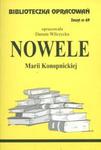 Biblioteczka Opracowań Nowele Marii Konopnickiej w sklepie internetowym Booknet.net.pl