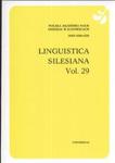 Linguistica Silesiana vol 29 w sklepie internetowym Booknet.net.pl