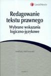 Redagowanie tekstu prawnego Wybrane wskazania logiczno-językowe w sklepie internetowym Booknet.net.pl