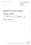 Metateoretyczne problemy literaturoznawcze w sklepie internetowym Booknet.net.pl