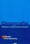 Geografia 1 Zestaw map konturowych Świat kontynenty w sklepie internetowym Booknet.net.pl