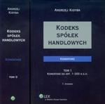 Kodeks spółek handlowych. Komentarz Tom I i II w sklepie internetowym Booknet.net.pl