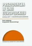 Prezydencja w Unii Europejskiej w sklepie internetowym Booknet.net.pl