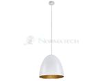 Lampa sufitowa wisząca Industrialna Loft EGG WHITE M GOLD 9021 NOWODVORSKI Lighting E27 x1 38cm oświetleniowa żyrandol nowoczesna do Kuchni Jadalni nad stół blat wyspę biało-złota zwis Inspiracje w sklepie internetowym Normatech