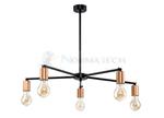 Lampa sufitowa wisząca Industrialna Loft STICKS V B PLAFON 9735 NOWODVORSKI Lighting E27 x5 nowoczesna oprawa oświetleniowa żyrandol metalowa nad stół blat wyspę czarno-złota czarno-złoty miedź zwis w sklepie internetowym Normatech