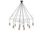 Lampa sufitowa wisząca Industrialna Loft IMBRIA SOLID BRASS X 7954 NOWODVORSKI Lighting GU10 x10 oświetleniowa żyrandol nowoczesna metal do Kuchni Jadalni nad stół blat wyspę mosiądz złoto-czarna w sklepie internetowym Normatech