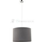 Lampa sufitowa wisząca Loft HOTEL GRAY 9298 NOWODVORSKI Lighting E27 nowoczesna oświetleniowa zwis Industrialna żyrandol abażur tkanina szary szara chrom idealna do hotelu nad stół blat wyspę w sklepie internetowym Normatech