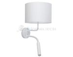 Lampa ścienna z lampką do czytania Loft HOTEL PLUS WHITE KINKIET 9073 NOWODVORSKI Lighting E27/G9 nowoczesna lampa oświetleniowa ścienna kinkiet z włącznikiem Industrialna abażur tkanina biały metal w sklepie internetowym Normatech