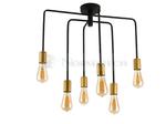 Lampa sufitowa wisząca Industrialna Loft AXIS VI ZWIS 9296 NOWODVORSKI Lighting 6xE27 nowoczesna oprawa oświetleniowa żyrandol metalowa nad stół blat wyspę czarno-złoty czarna zwis Inspiracje Premium w sklepie internetowym Normatech