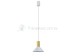 Lampa sufitowa wisząca Industrialna Loft HERMANOS A WHITE/SOLID BRASS 8040 NOWODVORSKI Lighting GU10 nowoczesna oprawa oświetleniowa metal mosiądz żyrandol biało-złoty pojedynczy zwis Inspiracje w sklepie internetowym Normatech