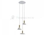 Lampa sufitowa wisząca Industrialna Loft HERMANOS III WHITE/SOLID BRASS 8031 NOWODVORSKI Lighting 3xGU10 nowoczesna oprawa oświetleniowa metal mosiądz żyrandol biało-złoty biała zwis Inspiracje w sklepie internetowym Normatech