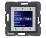 B.x Radio Touch DAB+ antracyt mat 29841606 HAGER BERKER Podtynkowe w gniazdku ścianie B.Kwadrat B.3 B.7 w sklepie internetowym Normatech