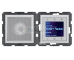 B.x Radio Touch DAB+ Bluetooth z głośnikiem aluminium mat 30801404 HAGER BERKER Podtynkowe w gniazdku ścianie B.Kwadrat B.3 B.7 w sklepie internetowym Normatech