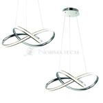 Lampa sufitowa wisząca fale Industrialna Loft WISZĄCA CAPPIO 36W LED ML3806 Milagro 4000K 60cm nowoczesna oprawa oświetleniowa wyginana metal żyrandol chrom zwis Inspiracje Premium w sklepie internetowym Normatech