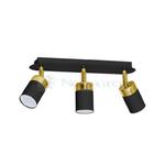 Lampa sufitowa listwa natynkowa JOKER BLACK/GOLD 3xGU10 MLP6125 Milagro 3x GU10 34cm Spot oprawa oświetleniowa nowoczesna ścienna Industrialna Loft nawierzchniowa metal czarny czarna złoty czarno w sklepie internetowym Normatech